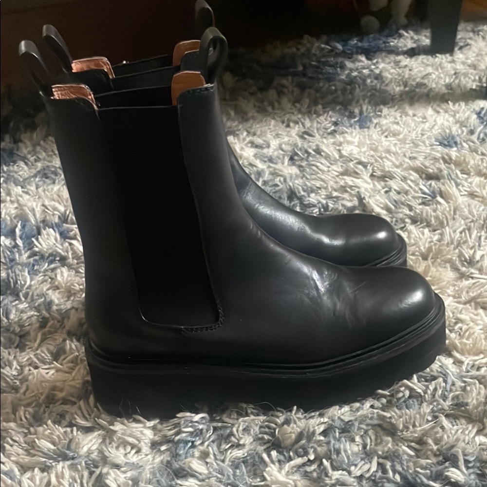 Alias Mae Black Leather Chelsea Boots